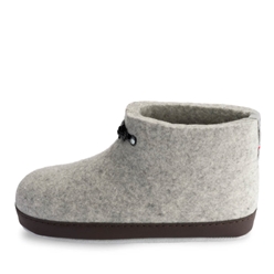 Bilde av Grå tøfler i filt dame - den originale Haus tøffelen