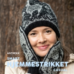 Bilde av Geitestrikk Arne&Carlos,  lue og votter grå og svart