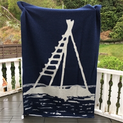 Bilde av Laksestigen pledd blå