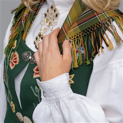 Bilde av MATERIALPAKKE BRODERT NORDLANDSKJORTE I LIN