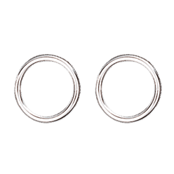 Bilde av Maljering 13 mm par, kvit