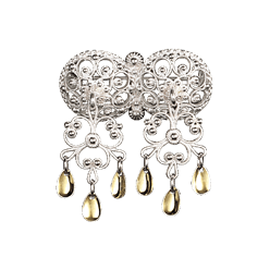 Bilde av Halssølje med drypplauv, kvit/forgylt