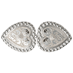 Bilde av Beltespenne til skinnlist med kruser, kvit