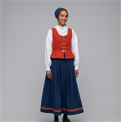 Bilde av MATERIALPAKKE STAKK OG VEST, FINNMARKSBUNADEN FOR KVINNER