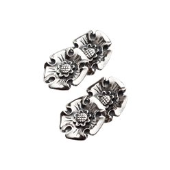 Bilde av Mansjettknappar Trondheimsrosen, oksidert