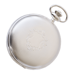 Bilde av Lommeur herre sølvbelagt, opptrekk