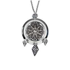 Bilde av Offerdåse Nordmøre med 70 cm kjede og glatt kant, oksidert