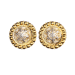 Bilde av Borenåler 25 mm med kruser, forgylt/kvit