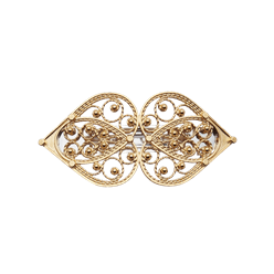 Bilde av Hårspenne hjartefiligran, stort, forgylt