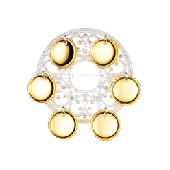 Bilde av Sølje Aust Agder med forgylte trådkantlauv, kvit