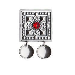 Bilde av Beltestøl med raud stein, oksidert