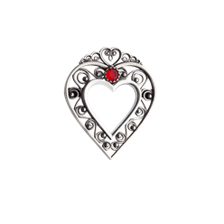 Bilde av Sølje, hjarte med stein, oksidert