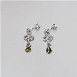 Bilde av ØREPYNT MINI, HVIT, NORDLANDSSØLV