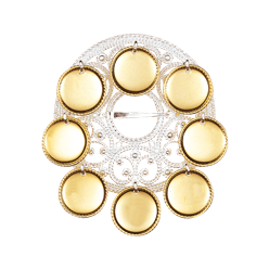 Bilde av Sølje Aust Agder med forgylte trådkantlauv, kvit