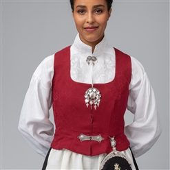 Bilde av Materialpakke, mørk rød vest til Balsfjordbunaden