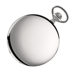 Bilde av Lommeur herre stål glatt, opptrekk