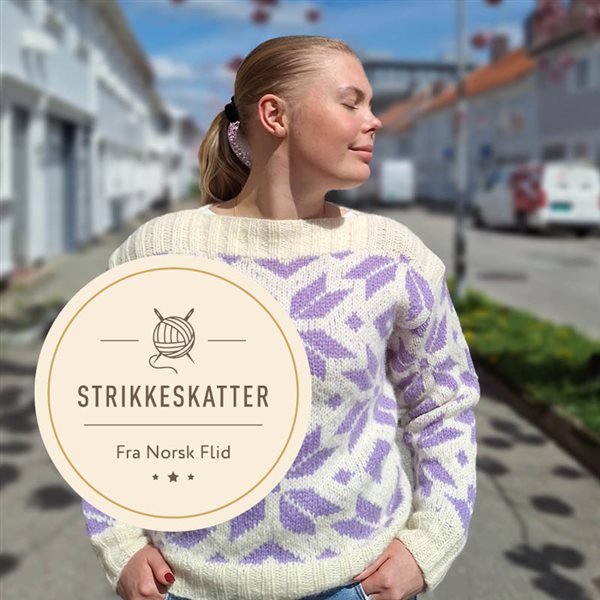 Strikkeskatt Genser med store stjerner, nr. 895