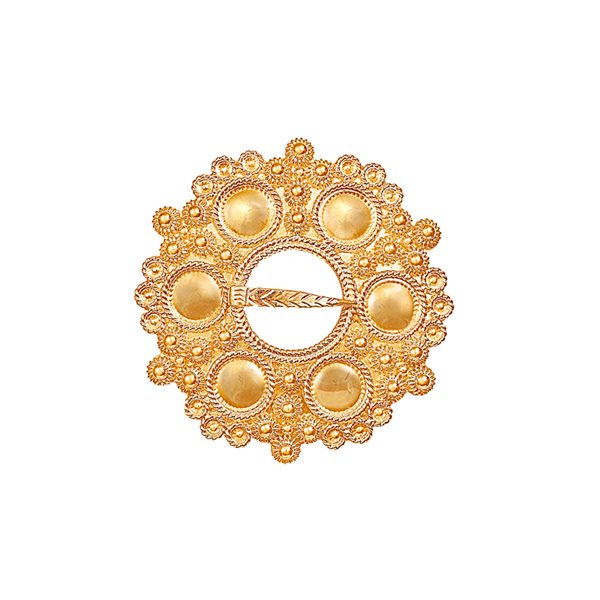 Halsring m/blanke knopper 2172