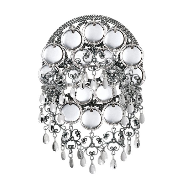 Sølje med 16 mm trådkantlauv, oksidert