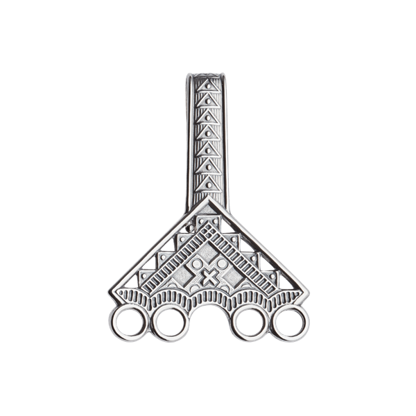 Veskekrok sølv, oksidert