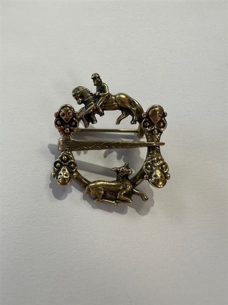 Hornring Figursølje Messing