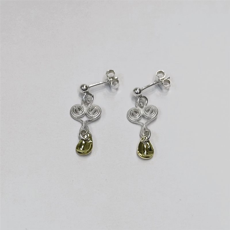 ØREPYNT MINI, HVIT, NORDLANDSSØLV