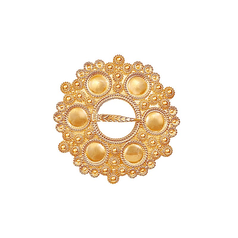 Halsring m/blanke knopper 2172