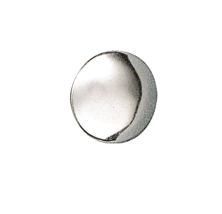 Knapp Voss 15 mm glatt med lang hempe, kvit