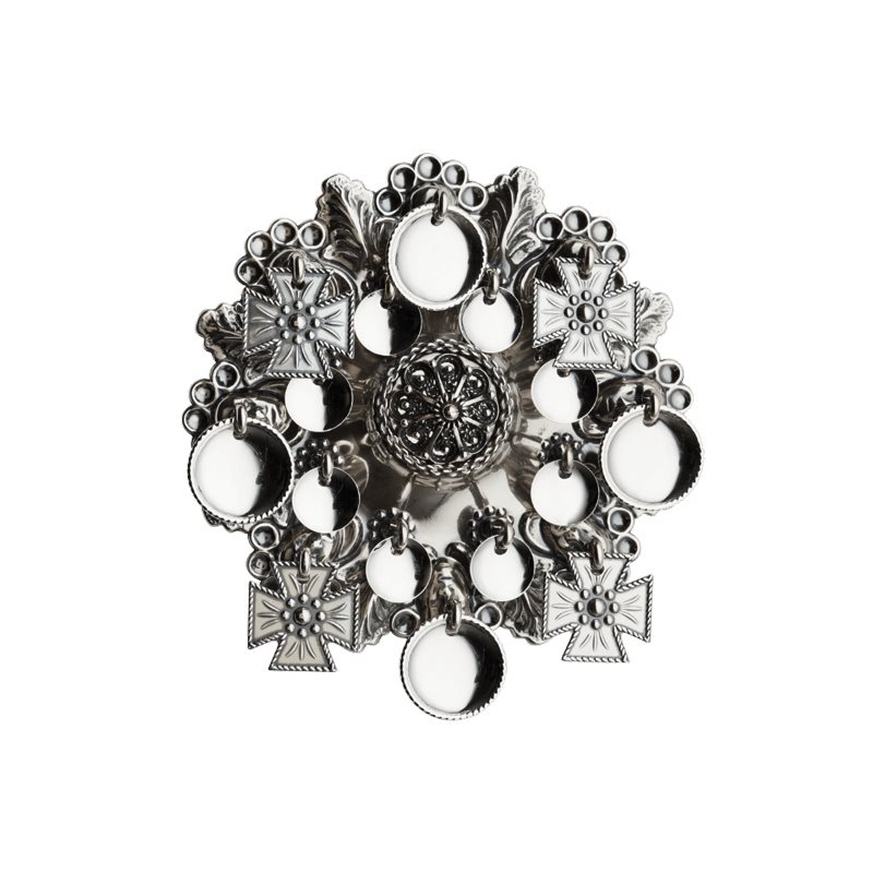 Sølje med kruse, oksidert